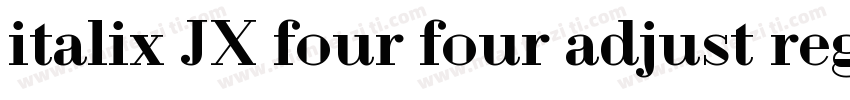 italix JX four four adjust regular字体转换